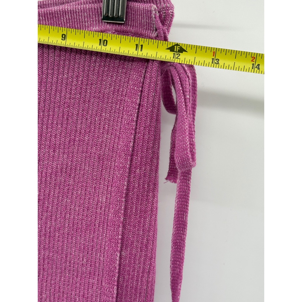Free People Midi Skirt Wrap Women Size XS Pink Ribbed Beach - Picture 4 of 8